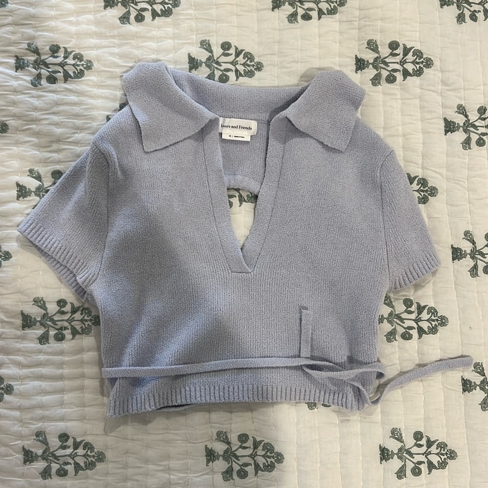 Revolve Lovers and Friends Terrycloth Crop Top